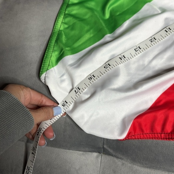Italian Flag One Piece Swimsuit - Green, White, and Red size small - Picture 5 of 6